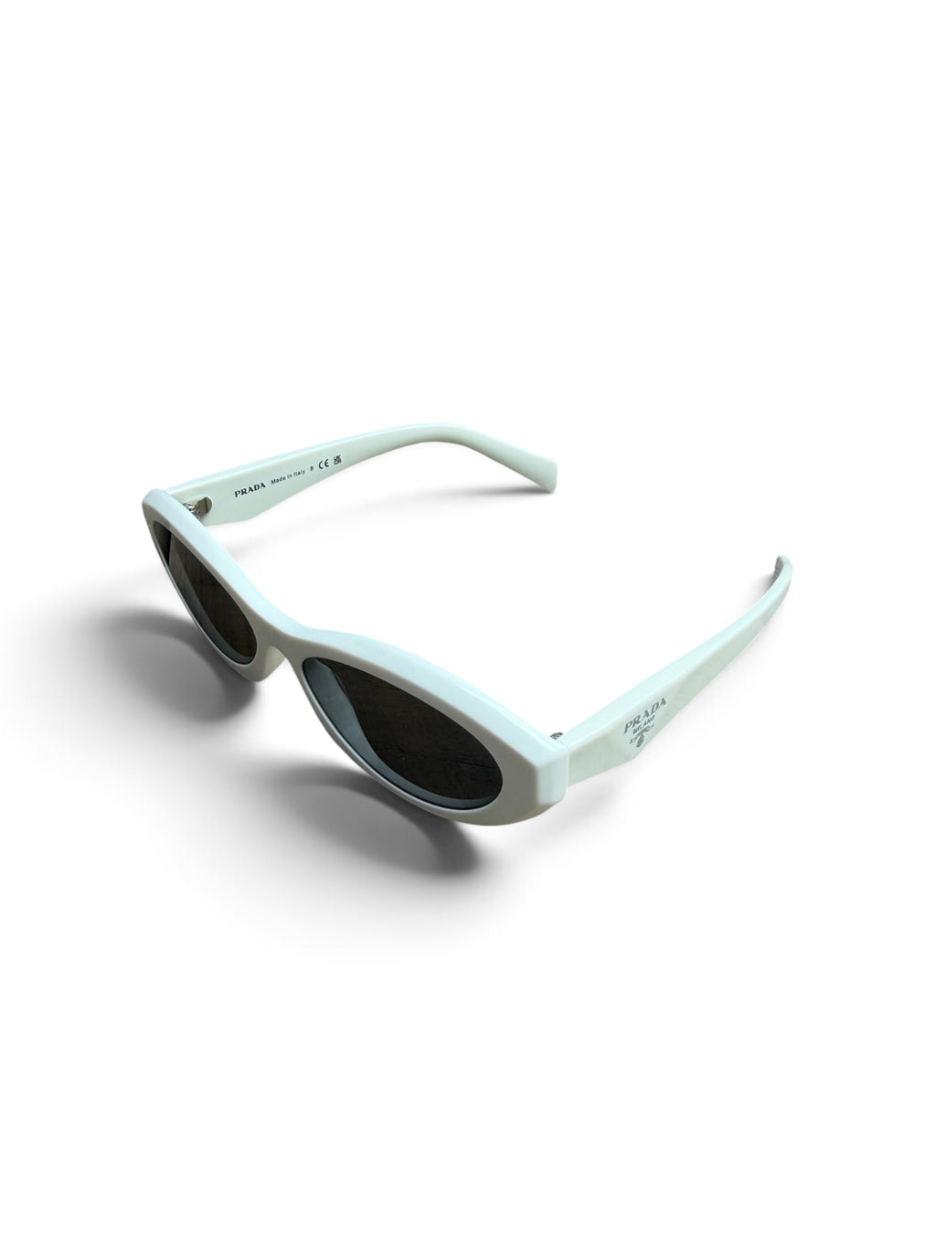 Prada White Cat-Eye Sunglasses