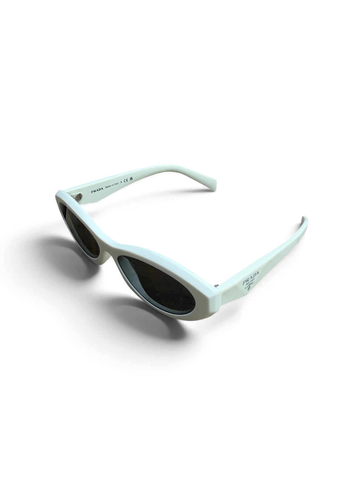 Prada White Cat-Eye Sunglasses