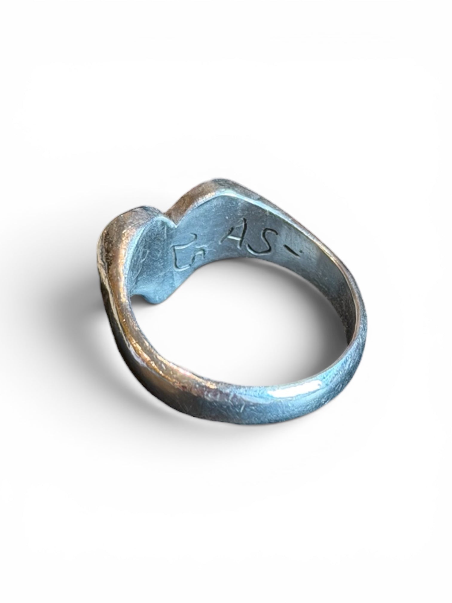 Rodeo Work Wear Silver Heart “Sex” ring
