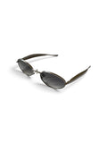 Bottega Veneta Silver Oval Sunglasses