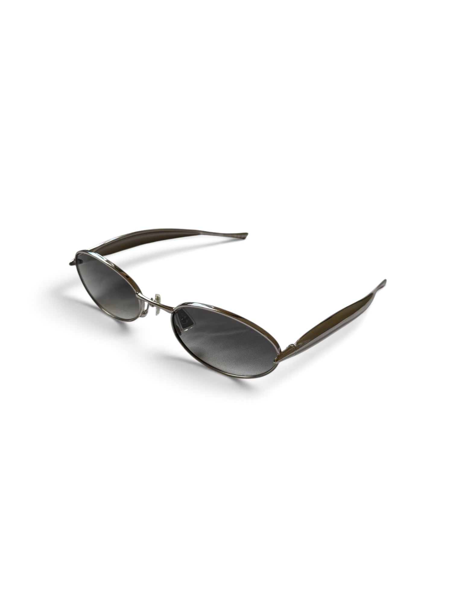 Bottega Veneta Silver Oval Sunglasses