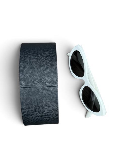 Prada White Cat-Eye Sunglasses