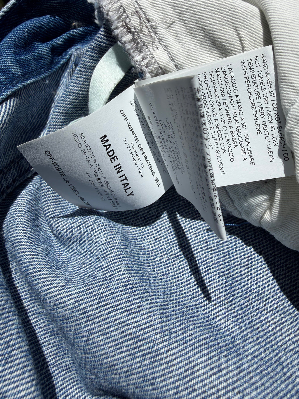 Off-White™️ Bleached Denim Jeans