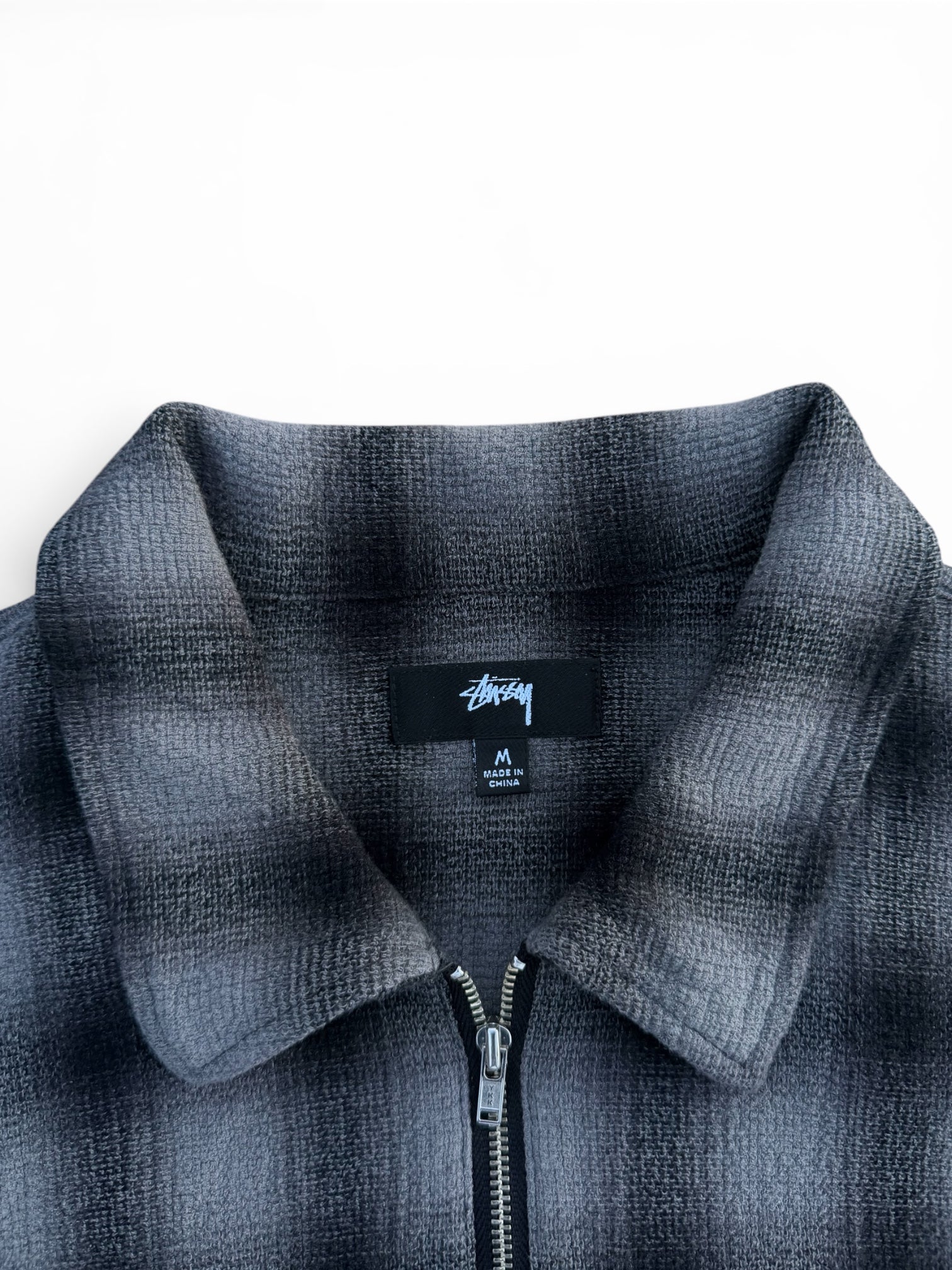 Stussy flannel zip up shirt